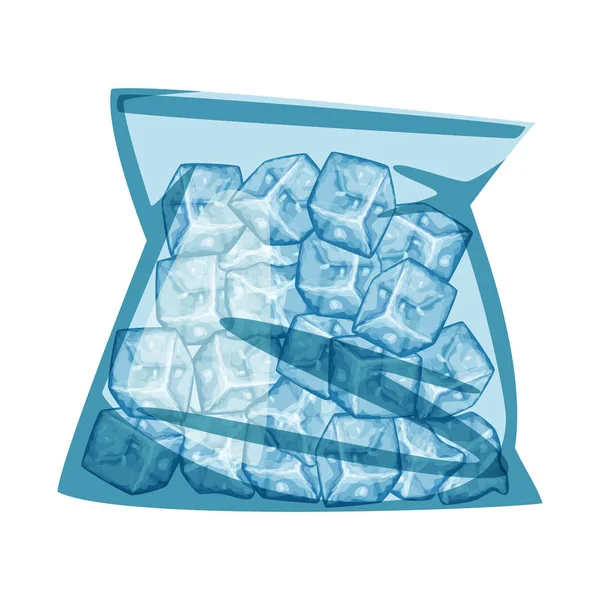 Ізольований об'єкт форми та символ льоду. Набір форм і символів блоку для Інтернету . — стоковий вектор