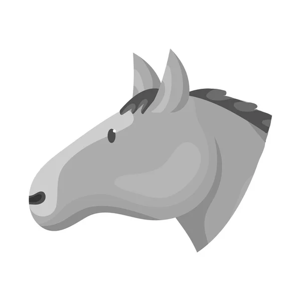 马和脸徽标的矢量插图。一套马和宠物股票矢量插图. — 图库矢量图片