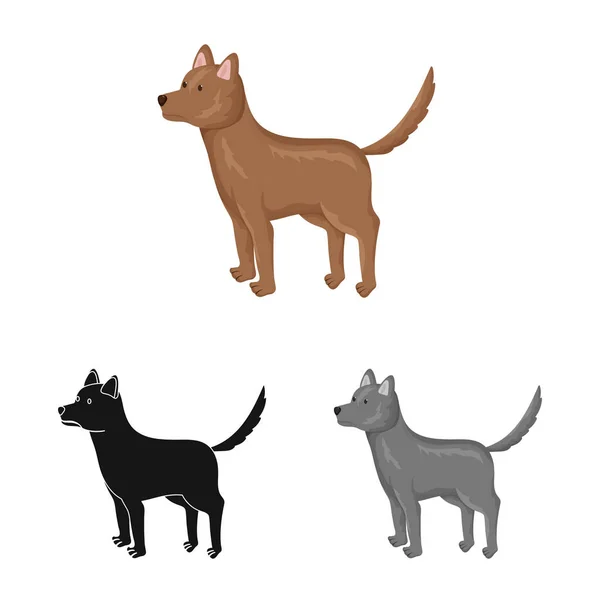 Ilustración vectorial del símbolo de perro y animal. Conjunto de perro y animal doméstico vector ilustración . — Archivo Imágenes Vectoriales