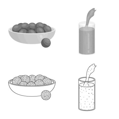 Protein ve deniz logo vektör tasarımı. Protein ve web için doğal hisse senedi simgesi.