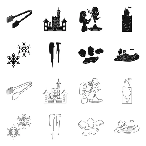 Isolated object of texture  and frozen  symbol. Collection of texture  and transparent  vector icon for stock. — Stock Vector