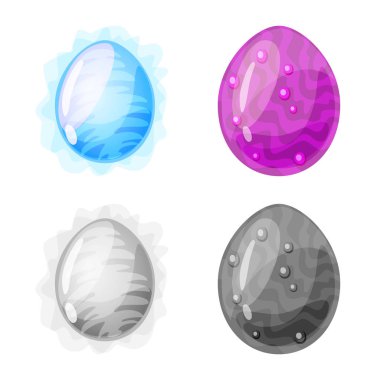 Hayvan ve tarih öncesi simge vektör tasarımı. Web için hayvan ve sevimli hisse senedi simgesi kümesi.