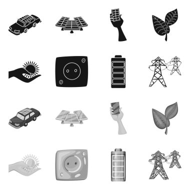 Yenilik ve teknoloji simge vektör Illustration. Yenilik ve doğa hisse senedi simgesi web için set.