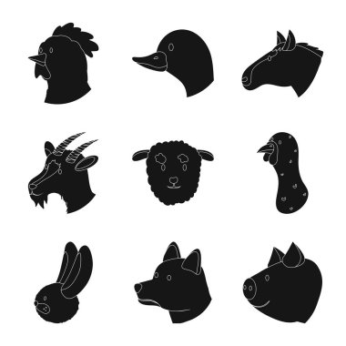 Çiftlik ve organik simge vektör tasarımı. Stok lar için çiftlik ve baş vektör simgesi seti.