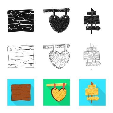 Ham vektör tasarımı ve orman logosu. Ham kümesi ve hisse senedi için parke vektör simgesi.