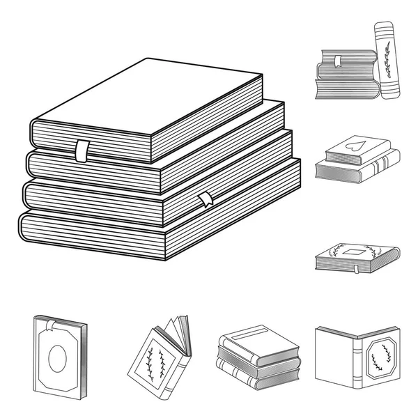 Ilustração vetorial do estudo e logotipo da literatura. Conjunto de estudo e ilustração vetorial do estoque de origem . — Vetor de Stock