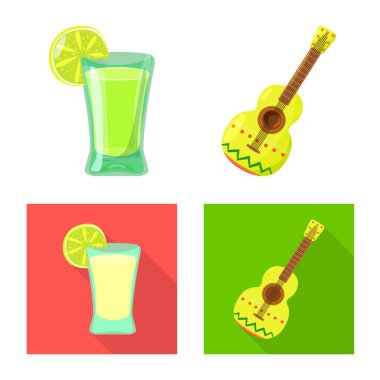 Kafe ve Latin sembolü yalıtılmış nesne. Kafe ve hisse senedi için ulusal vektör ikon koleksiyonu.