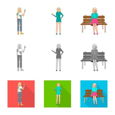 Duruş ve ruh sembolü yalıtılmış nesne. Duruş ve web için kadın hisse senedi simgesi.