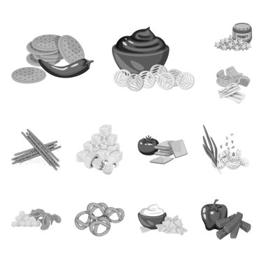 Tat ve pişirme simgesi vektör illüstrasyon. Web için stok sembolü tat ve mevsim koleksiyonu.