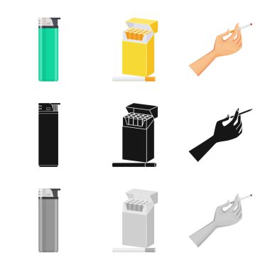 Çöp ve dur işareti yalıtılmış nesne. Web için çöp ve alışkanlık hisse senedi simgesi kümesi.