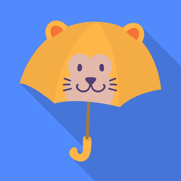 Objeto aislado de parasol y signo de los niños. Colección de parasol y colorido icono vectorial para stock . — Vector de stock