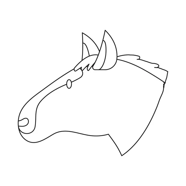 Απεικόνιση διανύσματος του εικονιδίου αλόγου και προσώπου. Συλλογή της εικόνας του διανύσματος αλόγων και κατοικίδιων ζώων. — Διανυσματικό Αρχείο