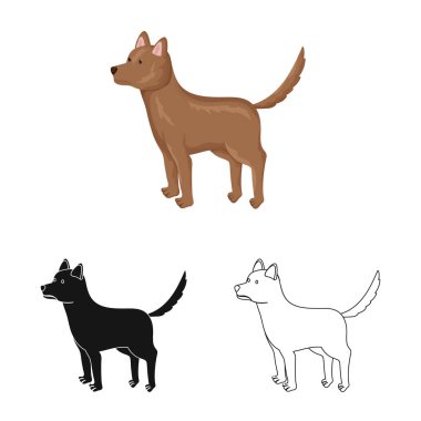Köpek ve hayvan logosu vektör illüstrasyon. Stok için köpek ve evcil hayvan vektör simgesi seti.