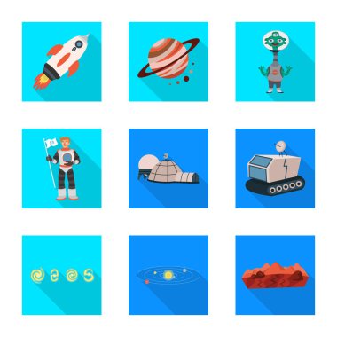 Bilim ve kozmik işareti vektör tasarımı. Bilim ve teknoloji stok vektör çizim koleksiyonu.