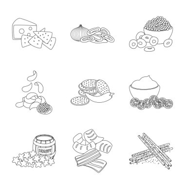 Tat ve gevrek işareti vektör tasarımı. Tat ve hisse senedi simgesi web için pişirme.