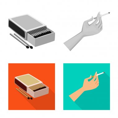 Çöp tasarımını vektör ve sembol durdurmak. Hisse senedi için çöp ve alışkanlık vektör simge kümesi.