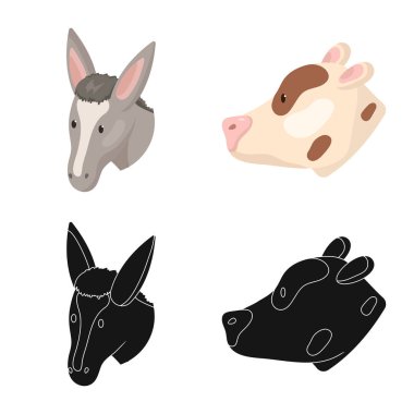 Tarım ve logo yetiştiriciliği vektör Illustration. Tarım ve organik vektör simgesini hissenin koleksiyonu.