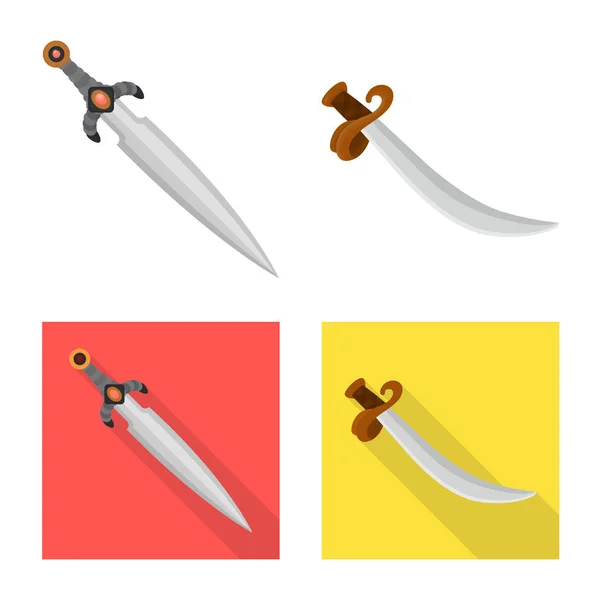Ilustração vetorial do logotipo do jogo e da armadura. Coleção de jogo e símbolo de estoque de lâmina para web . —  Vetores de Stock