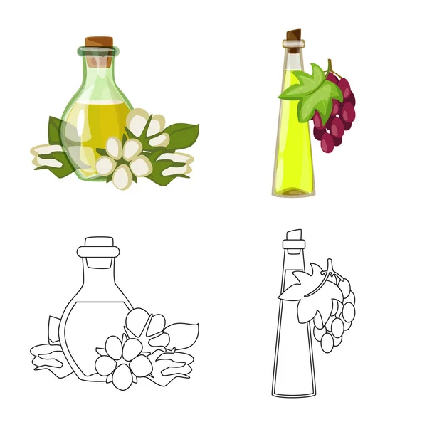 Izolovaný objekt ikony zdravých a zeleniny. Kolekce ze zdravých a zemědělství burzovní symbol pro web. — Stockový vektor