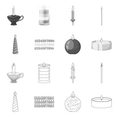 Gevşeme ve alev logo vektör Illustration. Gevşeme ve web için balmumu hisse senedi simgesi toplama.