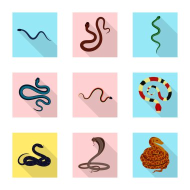 Cilt ve sürüngen logo vektör tasarımı. Hisse senedi için cilt ve tehlike vektör simge topluluğu.