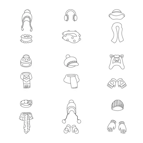 Векторні ілюстрації зимового і холодного логотипу. Збірка зимового і теплих стокових символів для Інтернету . — стоковий вектор