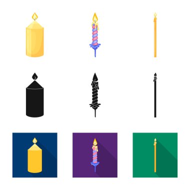 Gevşeme ve alev simge vektör tasarımı. Gevşeme ve balmumu hisse senedi vektör çizim.