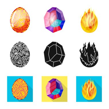 Hayvan ve tarih öncesi logo vektör Illustration. Hisse senedi için hayvan ve sevimli vektör simge topluluğu.