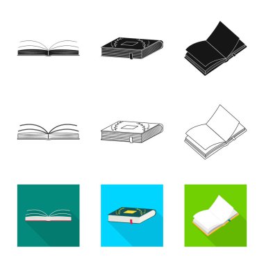 Eğitim ve kapak simge vektör Illustration. Eğitim ve kitabevi hisse senedi simgesi için web topluluğu.