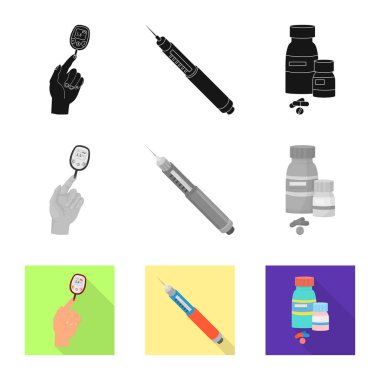 Diyet ve tedavi simgesi yalıtılmış nesne. Hisse senedi için diyet ve tıp vektör simge kümesi.