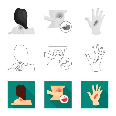 Hastane ve işaret işleme yalıtılmış nesne. Hastane ayarla ve hisse senedi simgesi web için yardım.