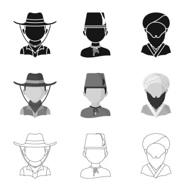 Kopyacı ve yerleşik simge vektör Illustration. Kopyacı ve kültür vektör simgesini hissenin koleksiyonu.