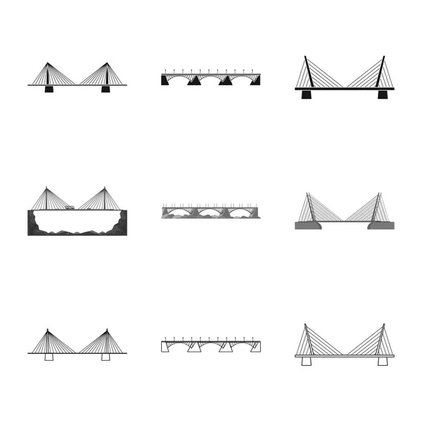 Design vettoriale del collegamento e simbolo del design. Set di connessione e icona vettoriale laterale per magazzino . — Vettoriale Stock