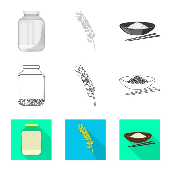 作物和生态图标的孤立对象。收集作物和烹饪矢量图标的股票. — 图库矢量图片