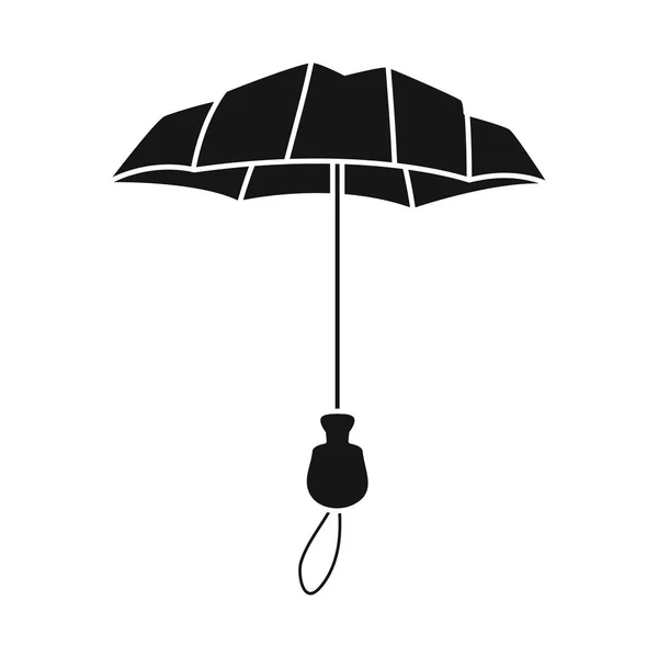 Oggetto isolato di ombrellone e simbolo di copertura. Collezione di ombrelloni e classica icona vettoriale per magazzino . — Vettoriale Stock
