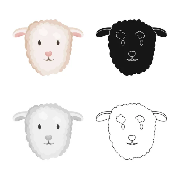 Vektordesign des Kuh- und Gesichtslogos. Set von Kuh- und Tieraktiensymbol für das Netz. — Stockvektor