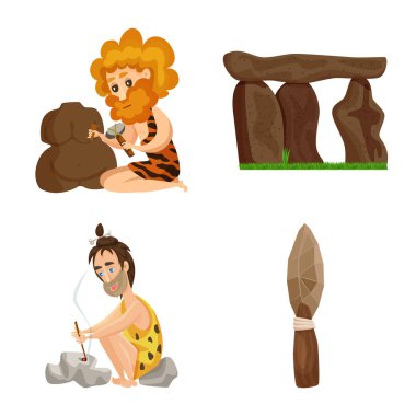 Eski ve yaş logosuizole nesne. Antik ve arkeoloji stok vektör illüstrasyon koleksiyonu.