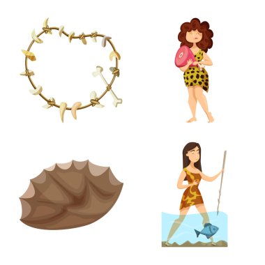 Antik ve yaş işareti vektör illüstrasyon. Stok için antik ve arkeoloji vektör simgesi seti.