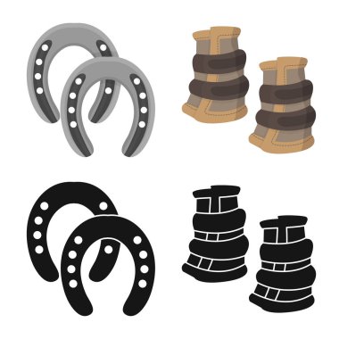 Ekipman ve iz sürme yalıtılmış nesne. Hisse senedi için ekipman ve rekabet vektör simge kümesi.