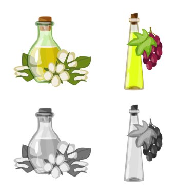 Sağlıklı ve sebze işareti vektör tasarımı. Sağlıklı kümesi ve web için tarım hisse senedi simgesi.