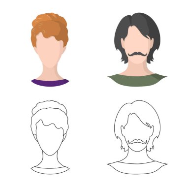 Profesyonel ve fotoğraf sembolü yalıtılmış nesne. Profil stok vektör çizim ve profesyonel kümesi.