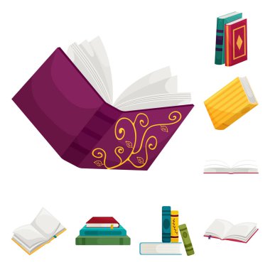 Kütüphane ve kitapçı sembolü vektör Illustration. Stok için Kütüphane ve edebiyat vektör simgesi koleksiyonu.