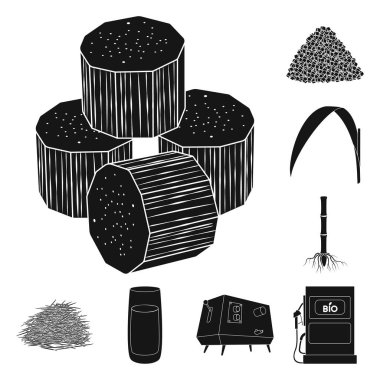 Sukroz ve teknoloji simge vektör Illustration. Sukroz ve baston vektör simgesini hissenin topluluğu.