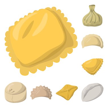 Köfte ve gıda simge vektör tasarımı. Köfte ve web için doldurulmuş hisse senedi simgesi.