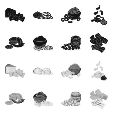 Tat ve daiç simge vektör tasarımı. Tat ve web için organik hisse senedi simgesi toplama.