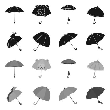 Koruma ve kapalı simge vektör tasarımı. Koruma ve yağmurlu hisse senedi vektör çizim.