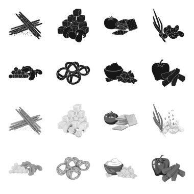 Tat ve daiç logo vektör tasarımı. Tat ve web için organik hisse senedi simgesi toplama.