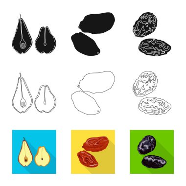 Gıda ve ham simgesi yalıtılmış nesne. Web için gıda ve doğa hisse senedi simgesi kümesi.