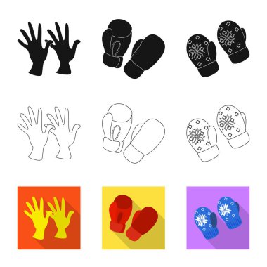 Siluet ve güvenlik logo vektör tasarımı. Hisse senedi için konfor ve siluet vektör simge kümesi.