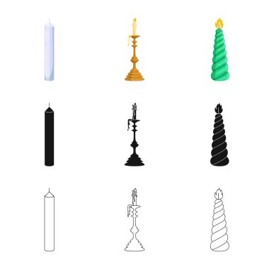 Gevşeme ve alev logo vektör tasarımı. Gevşeme ve hisse senedi için balmumu vektör simge koleksiyonu.